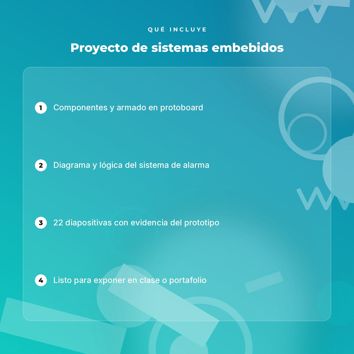 Qué incluye Alarma Inteligente · Proyecto Completo de Sistemas Embebidos