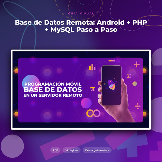 Portada de Base de Datos Remota: Android + PHP + MySQL Paso a Paso