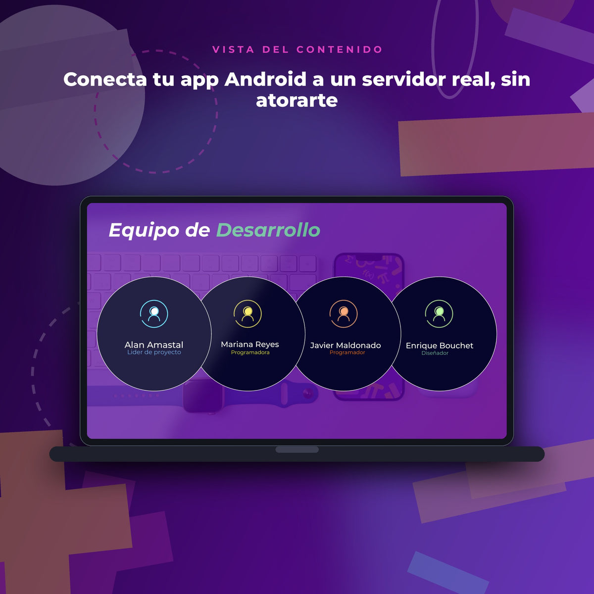Vista del contenido de Base de Datos Remota: Android + PHP + MySQL Paso a Paso en mockup