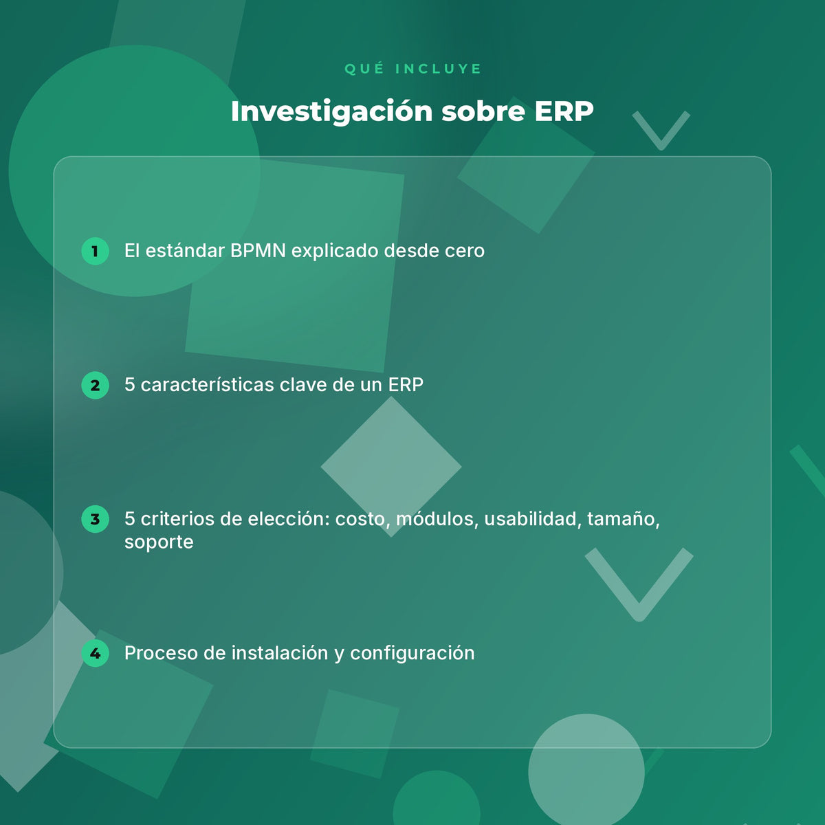 Qué incluye Cómo Elegir y Configurar un ERP · Investigación de 29 Páginas