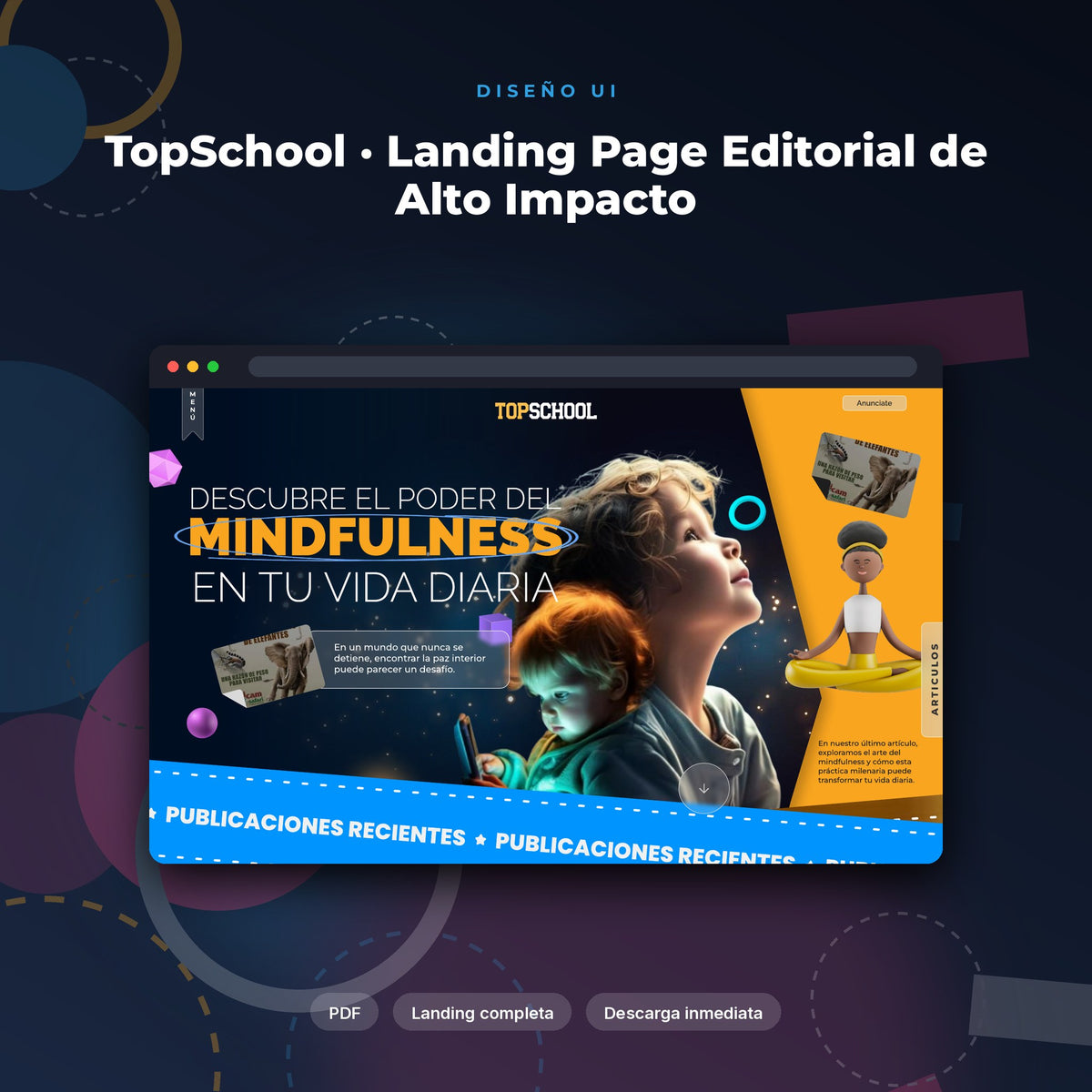 Portada de TopSchool · Landing Page Editorial de Alto Impacto