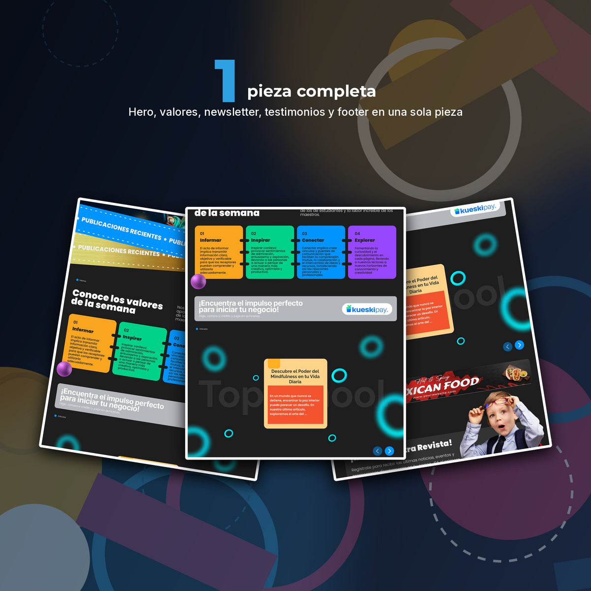 1 páginas de TopSchool · Landing Page Editorial de Alto Impacto